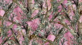 White Princess Satin printed in TrueTimber® MC2 Pink (Sold per Yard)