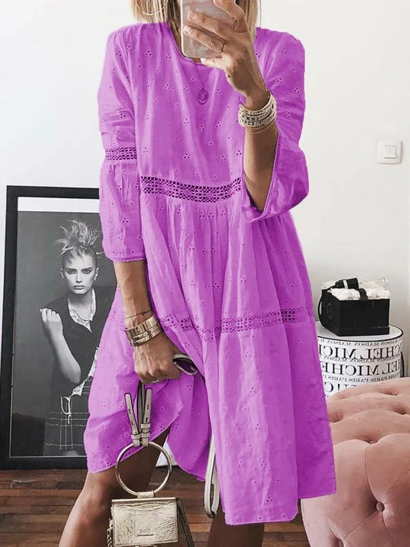 Women Joint Embroidery Daily Dresses