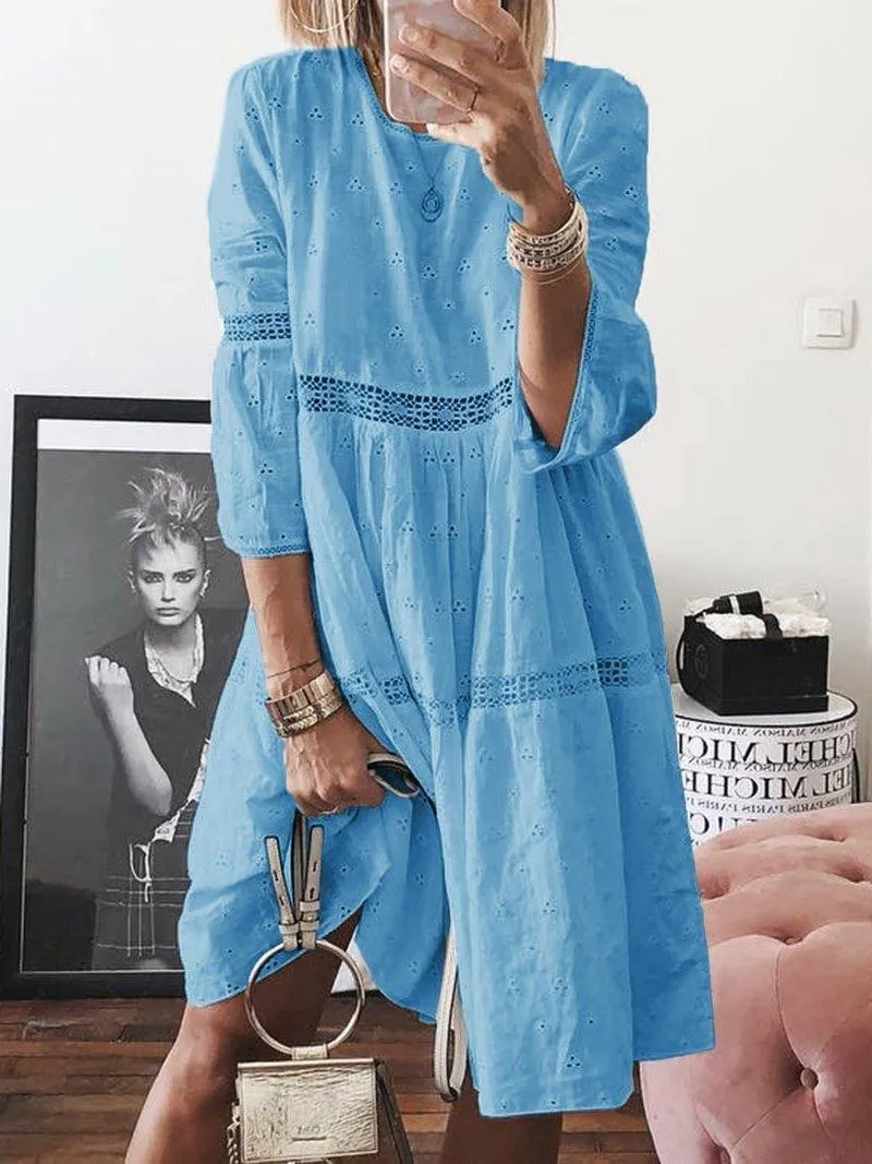 Women Joint Embroidery Daily Dresses